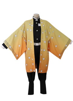 Generic Demon Slayer Agatsuma Zenitsu Cosplay Costume Anime Kimono Outfit Set Cosplay Costume Uniform Outfit Set  - Image 2