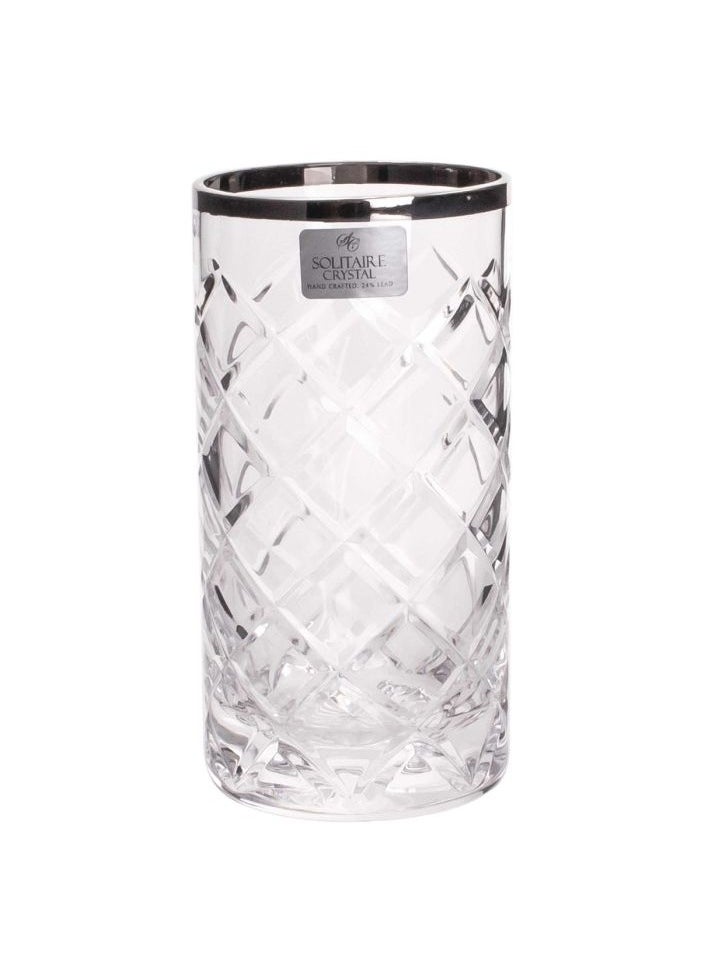 Alsaif home Crystal Silver Water Glasses - Elegant Design - Saif Home 