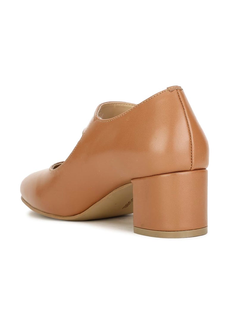 Bata Womens Pump Shalita Pump E 23 in Brown Sise- 6 - Image 4
