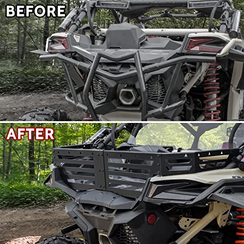 SAUTVS Rear Cargo Bed Extender Tailgate for Can-Am Maverick X3, Heavy Duty Steel Rear Bed Extender Cargo Tailgate Bed Enclosure Rack for Can Am Maverick X3 MAX Turbo R RR 2017-2025 Accessories - Image 5