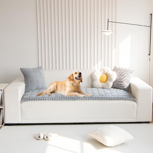 Gumfolk Pet Couch Covers for Sofa Slipcovers Couch Protector for Dogs Washable Cushion Cover, Sofa Pad Blanket Furniture, Grey, 27in*47in - Image 5