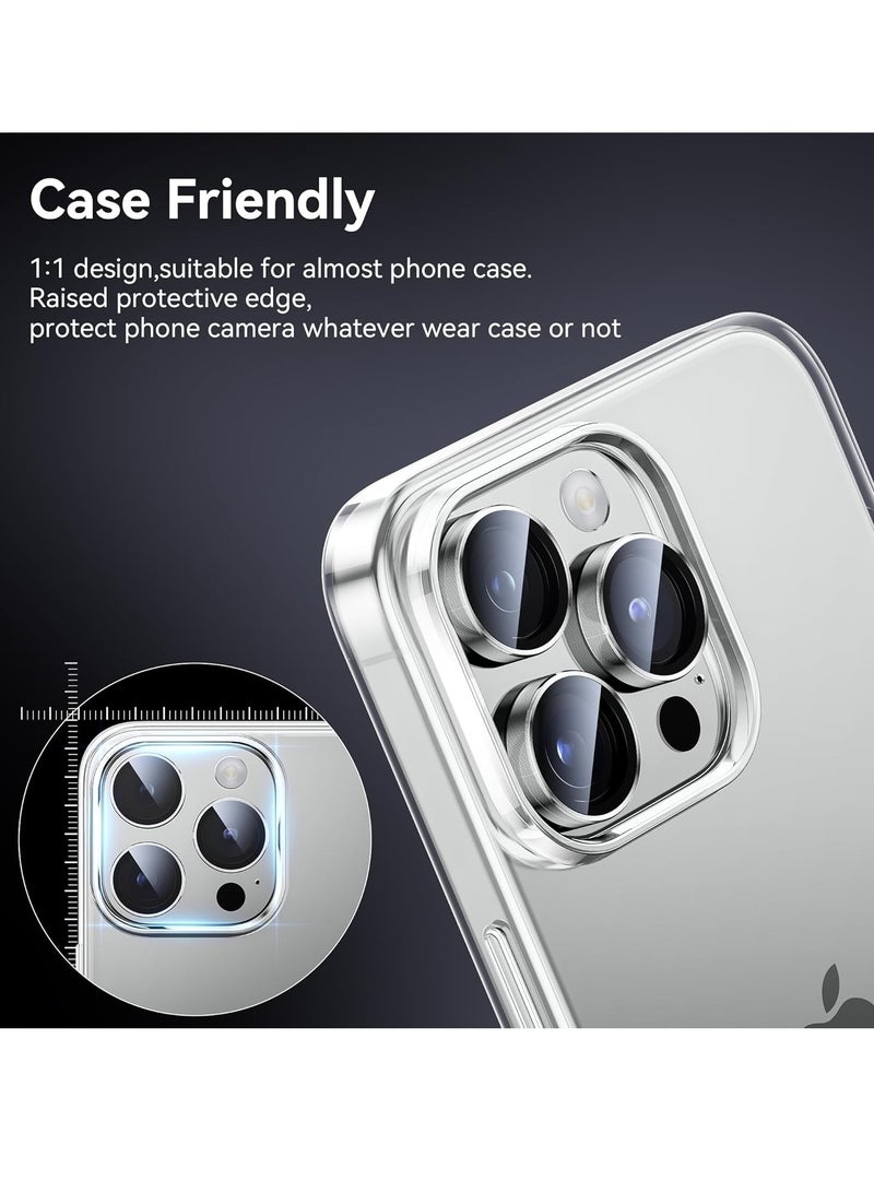 مجموعة من 2 واقي عدسة الكاميرا لهاتف iPhone 15 Pro Max/15 Pro/14 Pro Max/14 Pro، واقيات عدسة فردية فائقة الصلابة عالية الدقة، مقاومة للخدش، زجاج مقوى فائق النحافة، سلسلة Armorite - Image 2