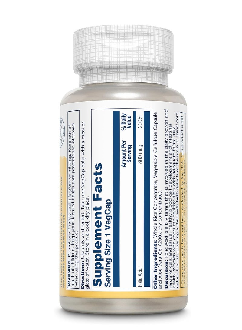 SOLARAY Folic Acid 470 mcg, 100 Veggie Capsules – Daily B9 Supplement for Women’s Nutritional Support - Image 2