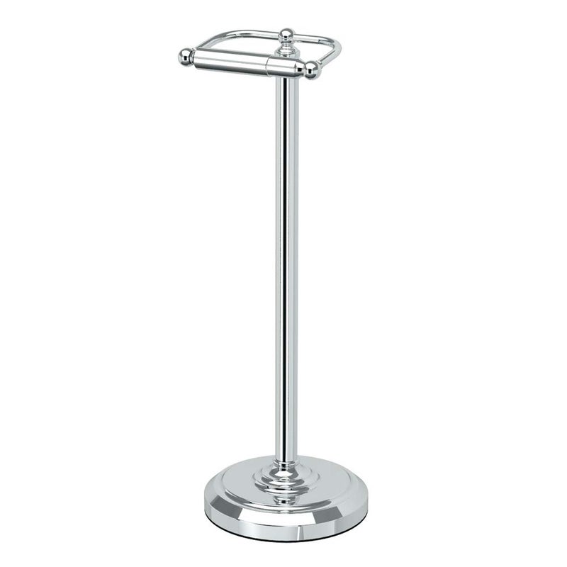 Gatco 1436C Pedestal Toilet Paper Holder, Chrome Large, 22" H - Image 1