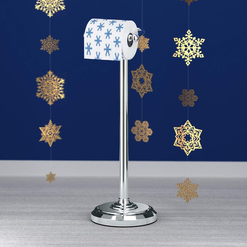 Gatco 1436C Pedestal Toilet Paper Holder, Chrome Large, 22" H - Image 3