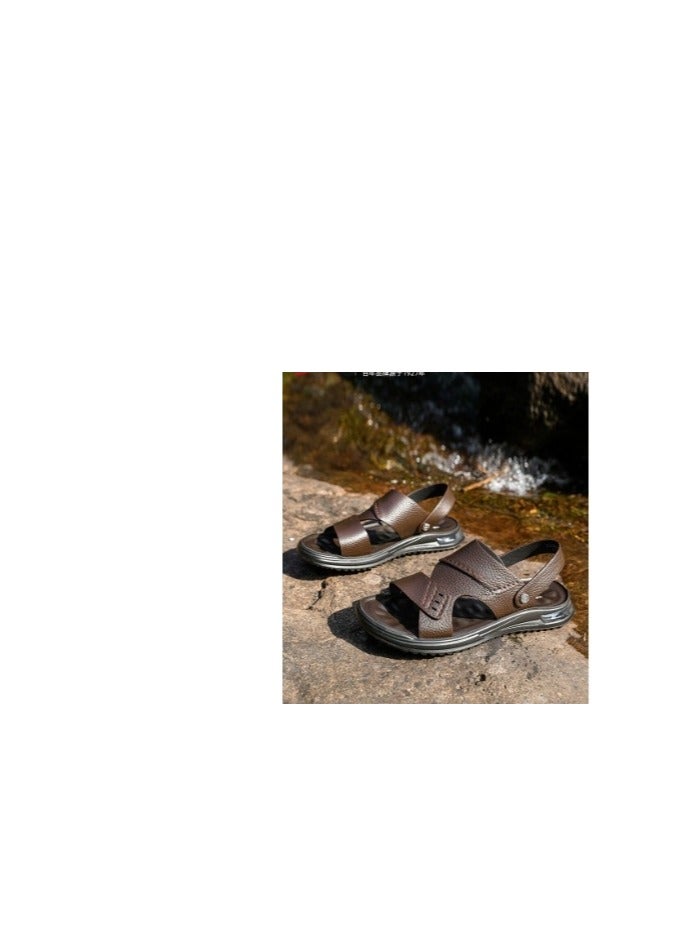 Warrior New Fashionable Leather Men's Business Slippers - Image 5