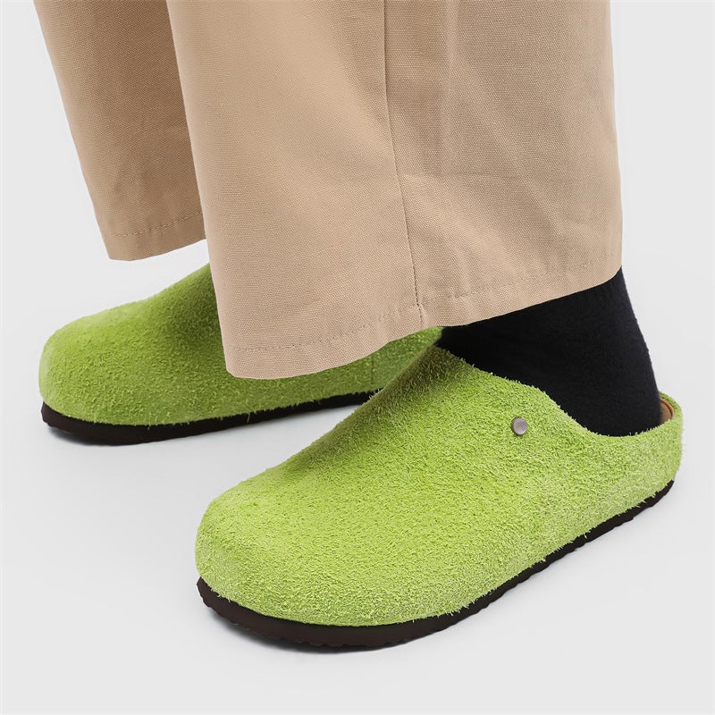 Boys Shoes Home Slippers Lazy Birkenan Shoes Slip-On Genuine Leather Flat Shoes Casual Men'S Shoes - Image 1
