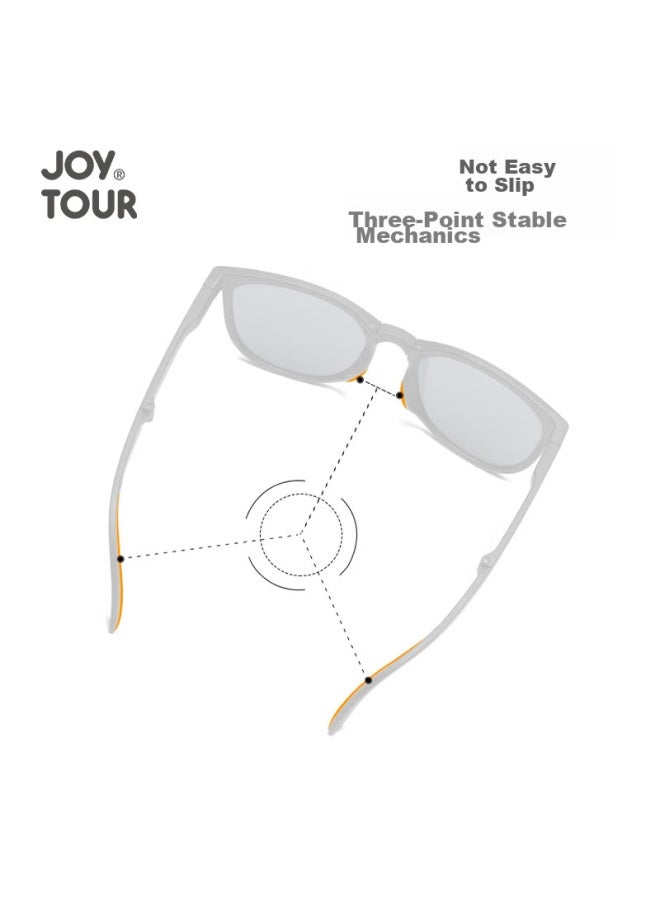 JOY TOUR Joytour Foldable Sungl, Outdoor Travel Trendy Light-blocking Anti-glare Uv Protection Gl, Dark Black - Image 3