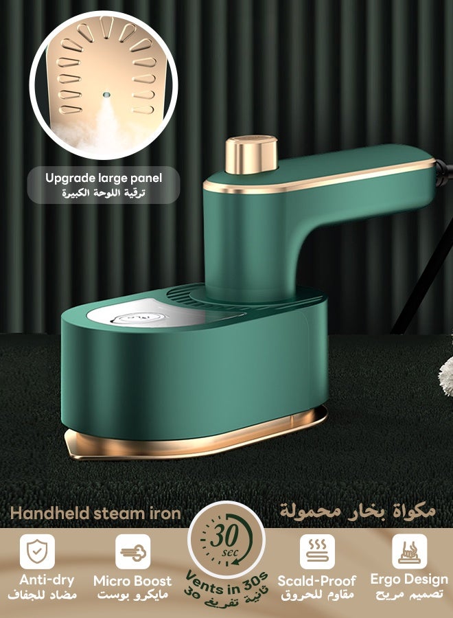 نفس مكواة بخار 3 في 1 للملابس، مكواة بخار محمولة للسفر، مكواة بخار قوية محمولة باليد، تسخين سريع في 30 ثانية لتشكيل الملابس وكيها بشكل مسطح أو تعليقها، مكواة بخار للملابس للفنادق والمنزل والمكتب - Image 2