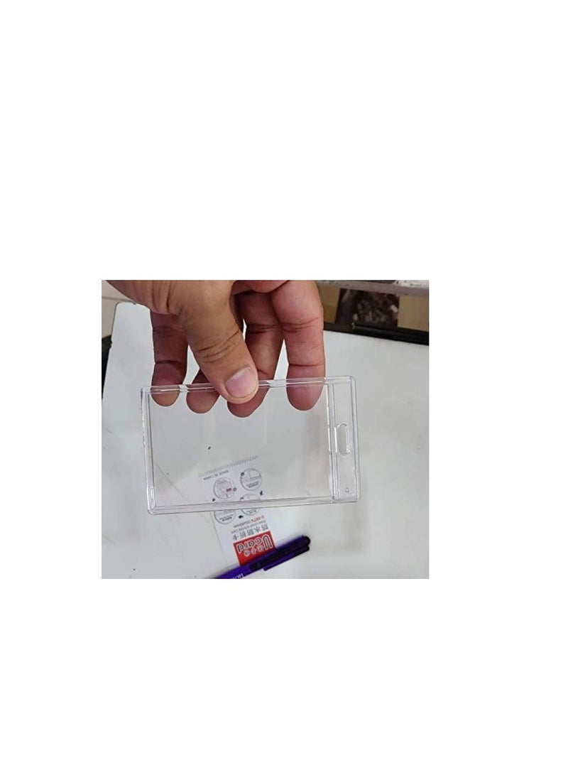 موديست حامل / شارة شفافة لبطاقة الهوية (راجع الصورة) واضحة للغاية وقابلة للقفل ومقاومة للماء للبطاقات العمودية فقط (20 قطعة) - Image 5