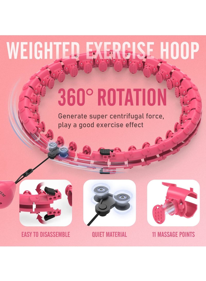 Generic Smart Weighted Hula Circle Hoop For Adults Weight Loss, With Gravity Ball, （152cm） 60-inch Waist, 32 Detachable Links  - Image 4