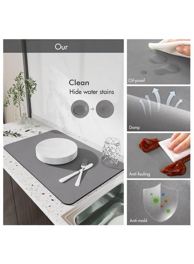 Rylan Dish Drying Mat for Kitchen | Pro Drying Placemat for Utensils | Water Absorbent Mat (40 x 45 Cm) - Image 2