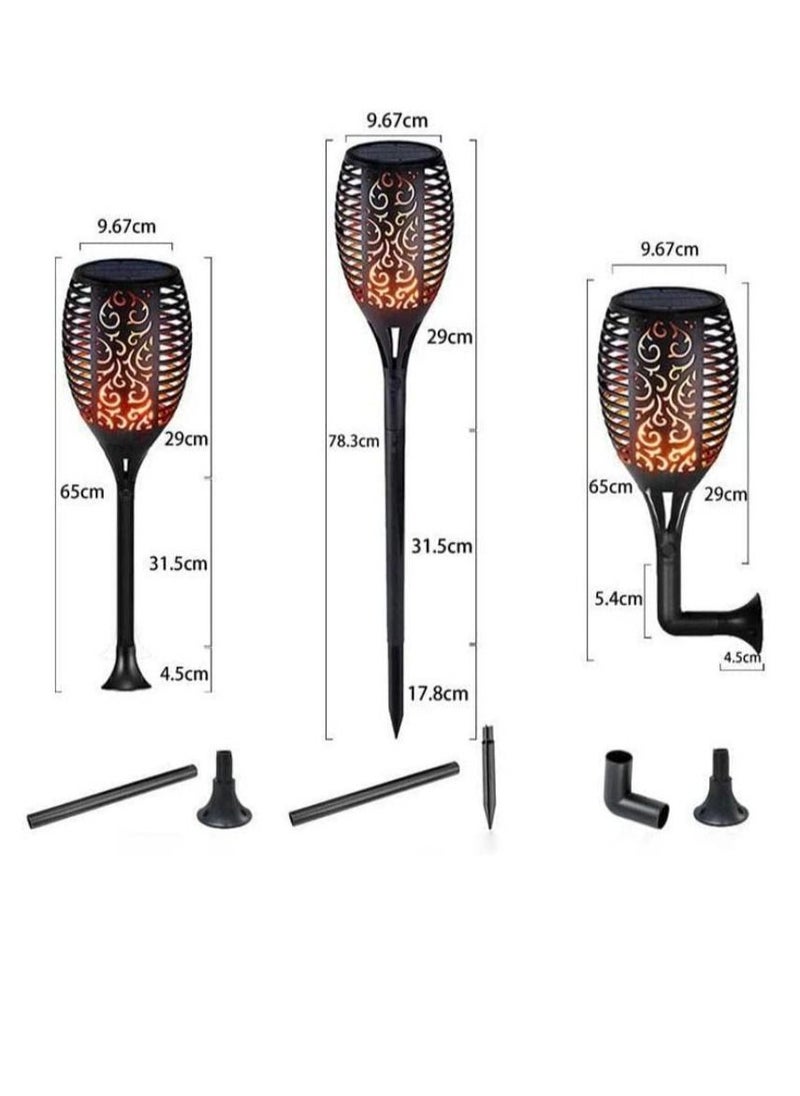 Cool Baby COOLBABY Large Solar Torch Lamp Waterproof Outdoor Dance Flame Lamp Can Be Inserted Into The Ground Or Installed Walls Landscape Decoration Path Courtyard Light 96 LED 2PCS  - Image 3