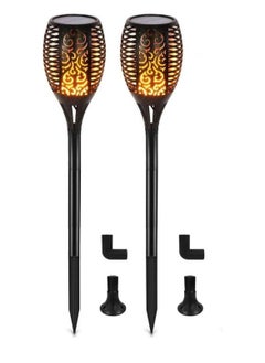 Cool Baby COOLBABY Large Solar Torch Lamp Waterproof Outdoor Dance Flame Lamp Can Be Inserted Into The Ground Or Installed Walls Landscape Decoration Path Courtyard Light 96 LED 2PCS  - Image 1