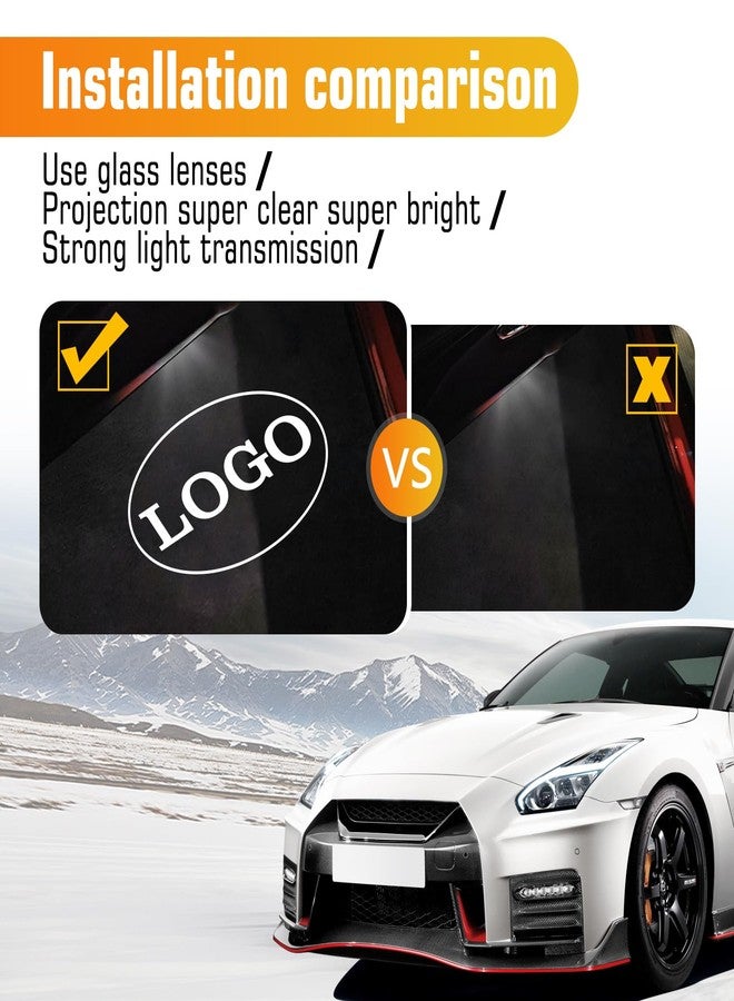 JCRNBU 2PCS Car Door Lights Logo for Maxima 2004-2021, Puddle Lights LED Welcome Lights Accessories, Door Courtesy Light LED Ghost Shadow Lights - Image 2