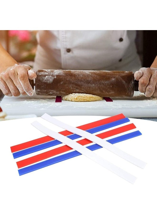 6 Pieces Silicone Rolling Pin Guides, Dough Leveler Sticks Dough Ruler Measuring Dough Strips For Thickness Guide Sticks For Pastry Cookie Kitchen Restaurant  - Image 3