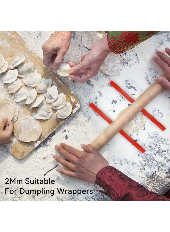 6 Pieces Silicone Rolling Pin Guides, Dough Leveler Sticks Dough Ruler Measuring Dough Strips For Thickness Guide Sticks For Pastry Cookie Kitchen Restaurant  - Image 2