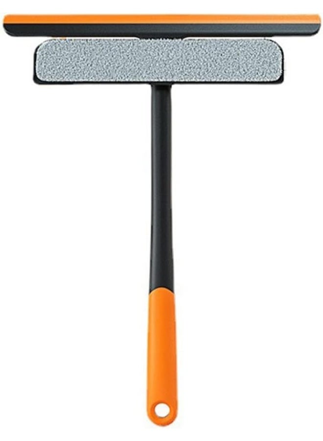 Window Squeegee Cleaning Tool, 2-in-1 Simple Squeegee Window Cleaner with 360-degree Rotatable Brush Head, Suitable for Screens, Tiles, Kitchens, Countertops, Glass - Image 1