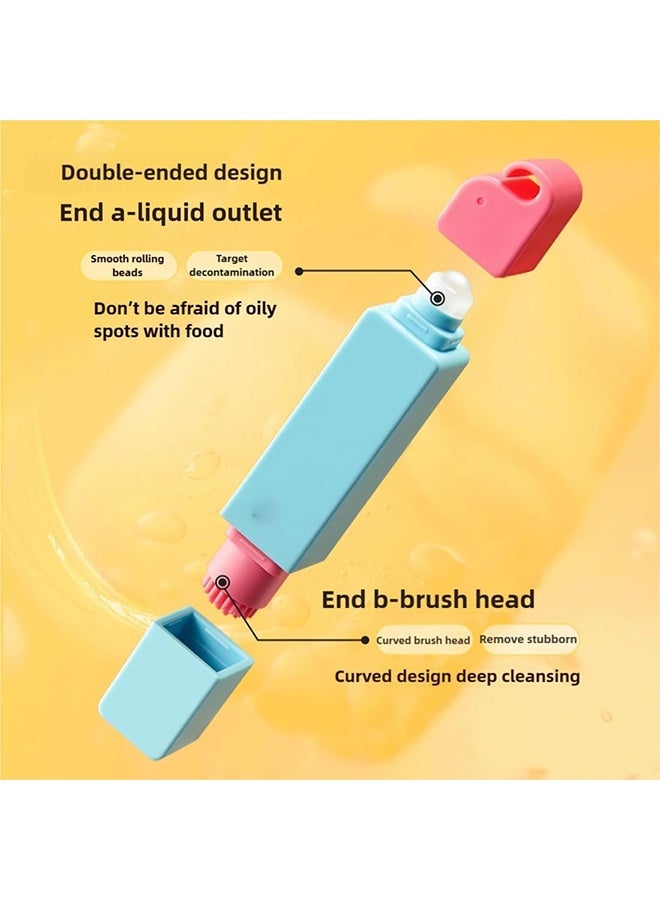 Stain Remover Pen, 3-Second Stain Remover Pen for Clothes, Double Head Instant Treater Sticks with Lanyard, Travel & Pocket-Sized, Spot Cleaner (blue) - Image 2