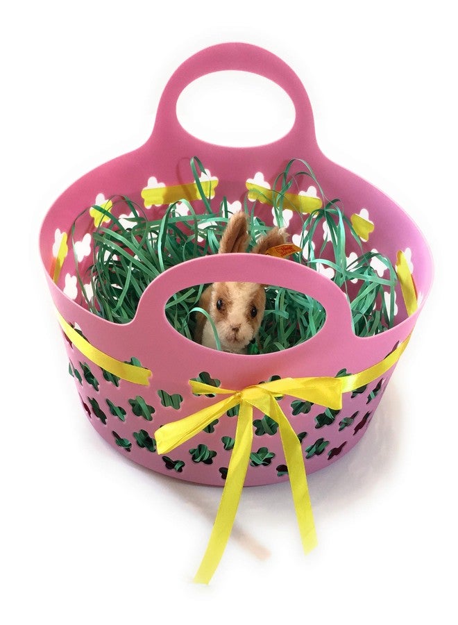 Greenbrier Plastic Easter Egg Basket with Handle, Easter Basket for Egg Hunt - Pink, Purple, Blue, Yellow Set of 4 - Image 3