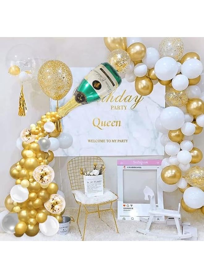 86 PCS Champagne Bottle Balloons Garland Arch Kit - Image 2