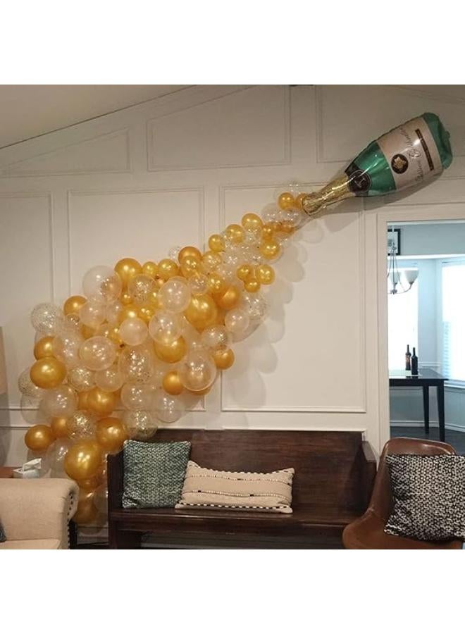 86 PCS Champagne Bottle Balloons Garland Arch Kit - Image 3