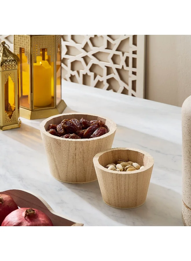 هوم بوكس Paulownia 2 - Pieces Wooden Barrel Set