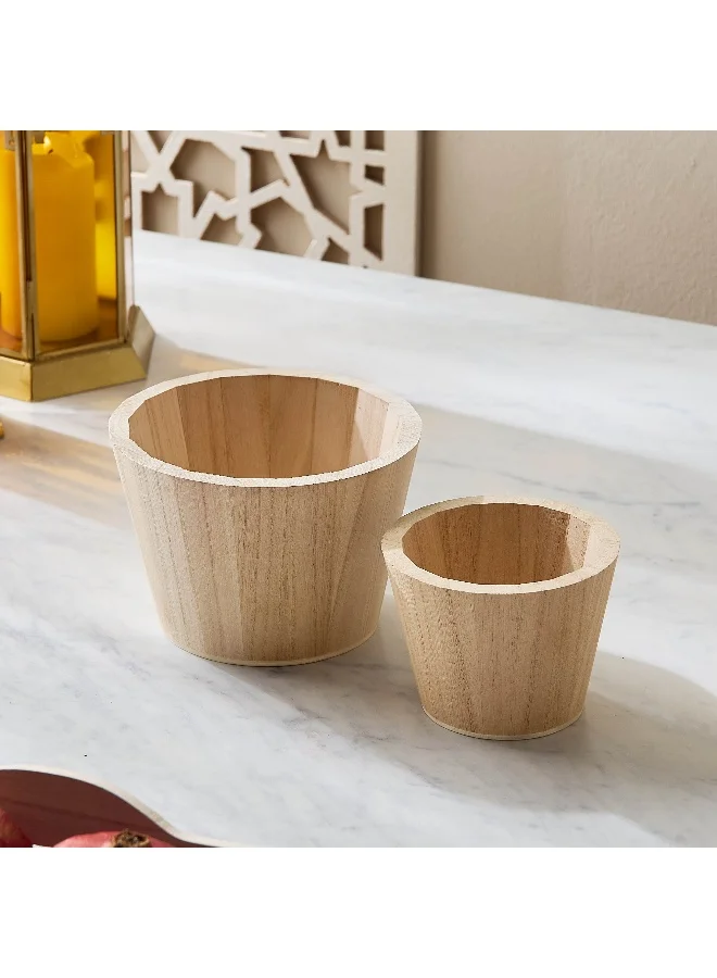 هوم بوكس Paulownia 2 - Pieces Wooden Barrel Set