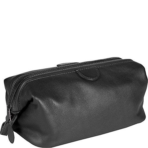 Royce Leather Toiletry Bag - Top Grain Cowhide Leather (Black) - Image 1