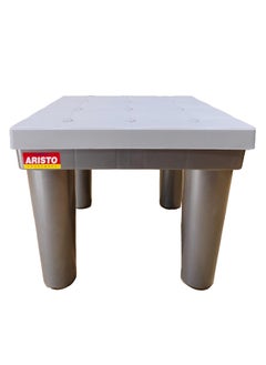 Aristo Aristo Premium Design Strong Support Stool with Anti-Slip Strong Stool for Bathroom Bedroom Durable & Multipurpose for Home & Kitchen (Grey)  - Image 1