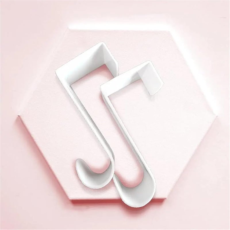 الخطافات البيضاء فوق الباب 24 قطعة لتعليق الملابس في المنزل المطبخ غرفة النوم - Image 4