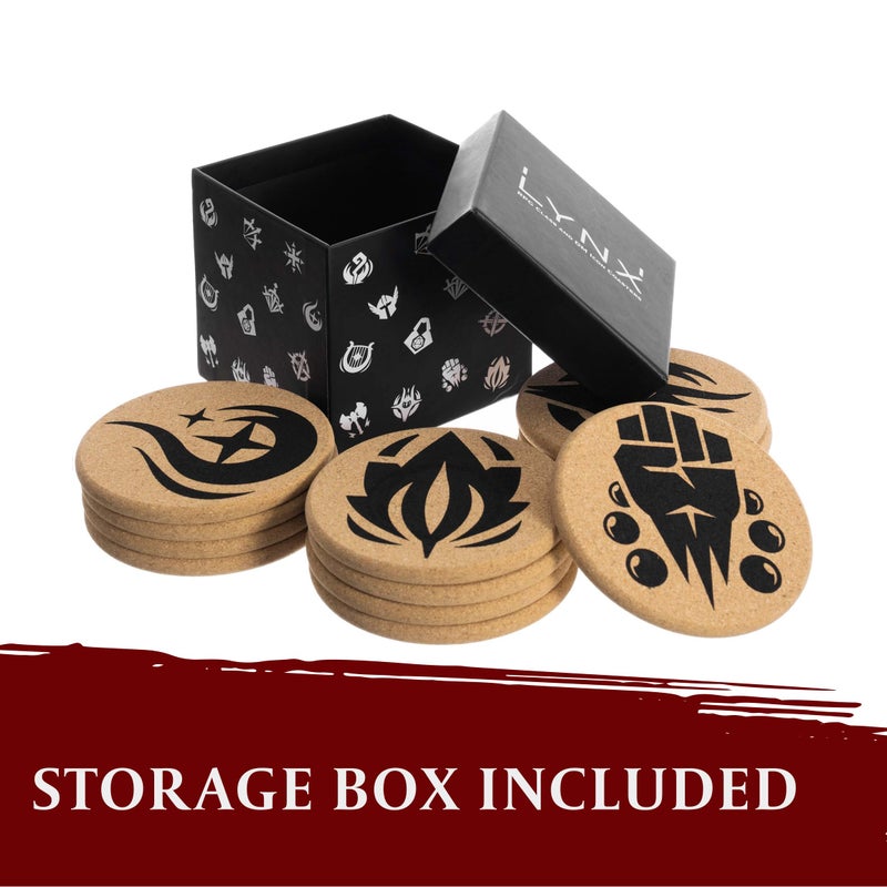 lynx HQ Cork DND Coasters - Set of 12 Class +1 DM Icon Coasters - Great Nerdy Gift for D&D Players  Gamers  DM  Men or Women- Dungeons & Dragons Accessories for Home Decor  Mugs  Drinks  Table Decoration - Image 3