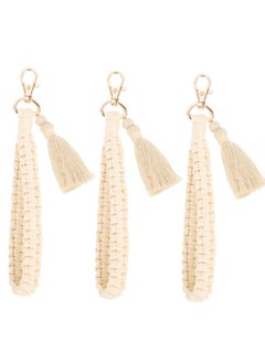 3pcs Tassel Keychain Camera Keychain Camera Lanyard Boho Keychain Macrame Bag Charm Wrist Bangle Keyring