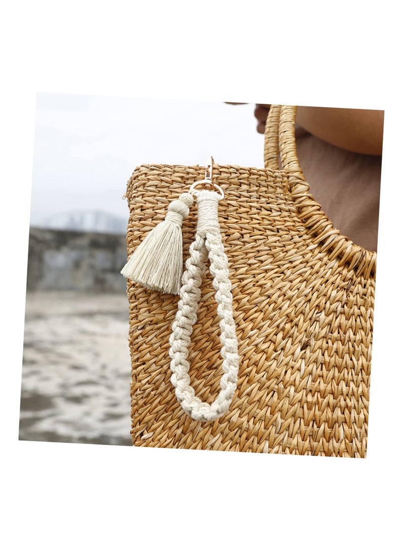 SYOSI - 3pcs Tassel Keychain Camera Keychain Camera Lanyard Boho Keychain Macrame Bag Charm Wrist Bangle Keyring - Image 1