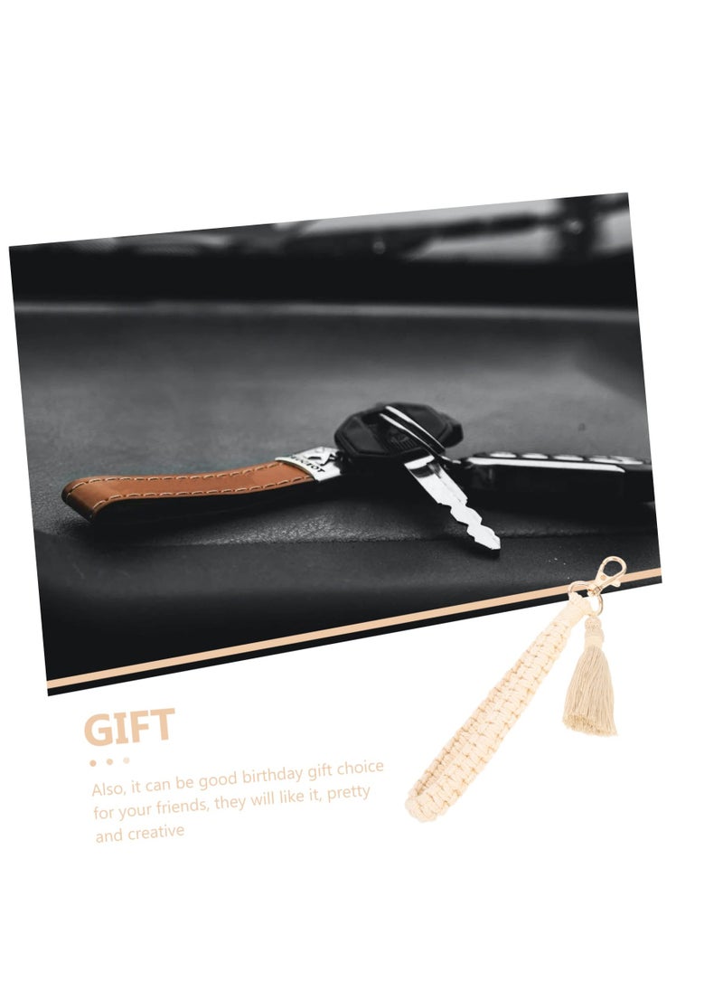 SYOSI - 3pcs Tassel Keychain Camera Keychain Camera Lanyard Boho Keychain Macrame Bag Charm Wrist Bangle Keyring - Image 1