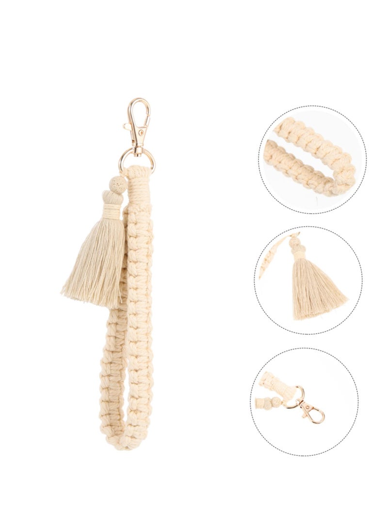 SYOSI - 3pcs Tassel Keychain Camera Keychain Camera Lanyard Boho Keychain Macrame Bag Charm Wrist Bangle Keyring - Image 1