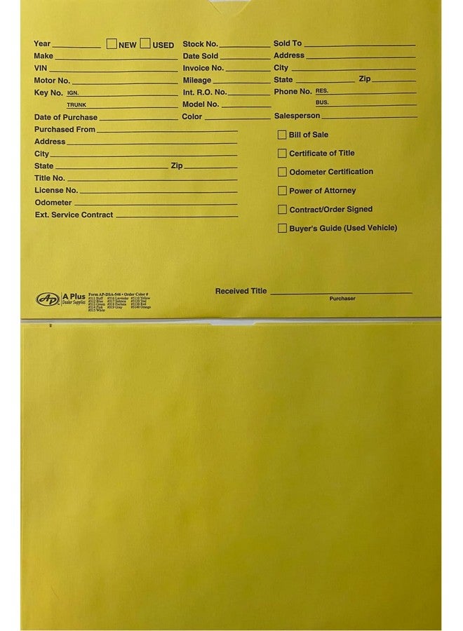 أ بلاس سترات تاجر سيارات Dsa546 أصفر 5110 الكمية 100 - Image 5