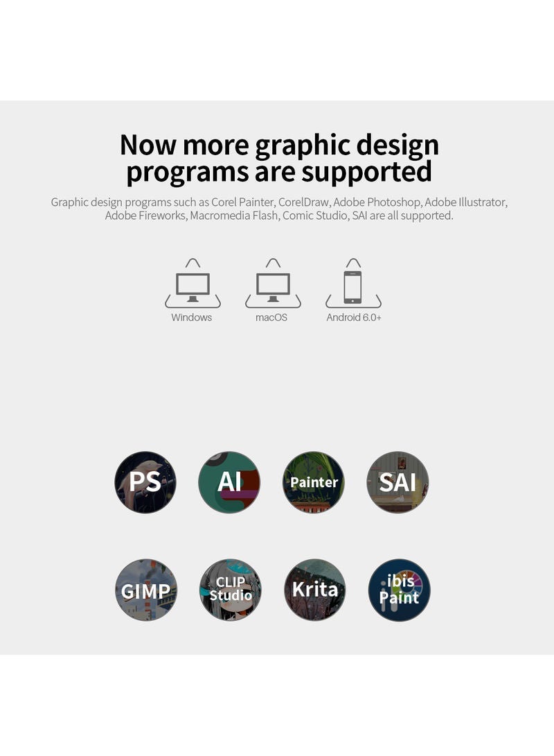 NIBEMINENT H430P Drawing Digital Portable Graphics Tablet With Pen Black - Image 3