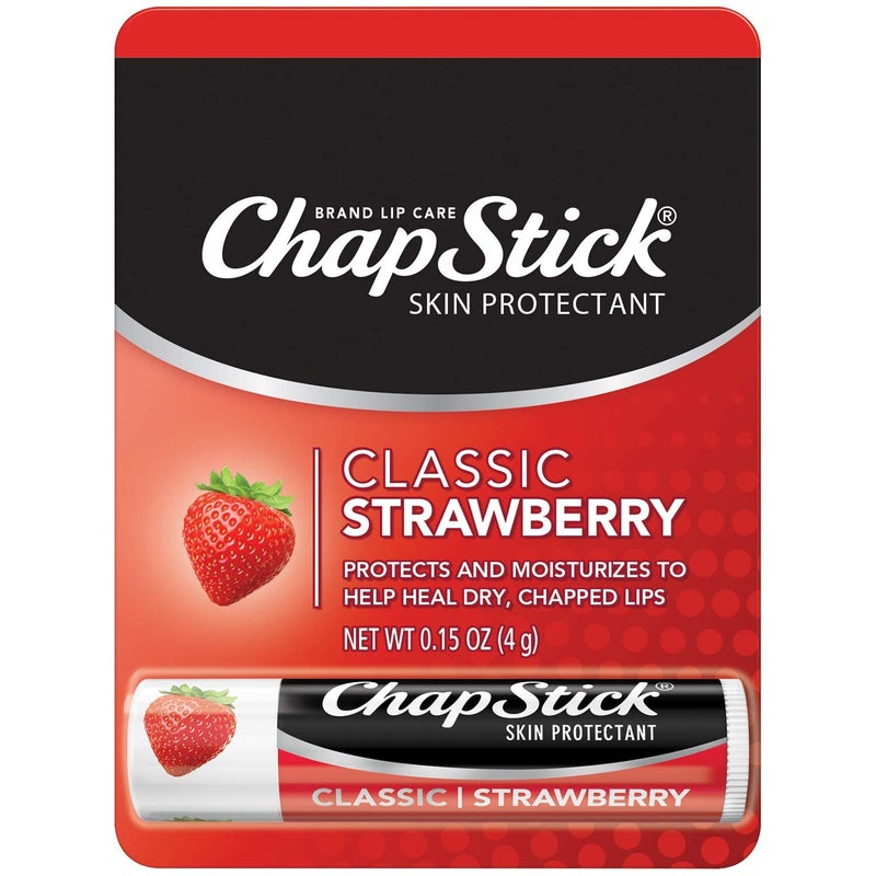 chapstick ChapStick Classic Strawberry Flavor 015 oz Pack of 4