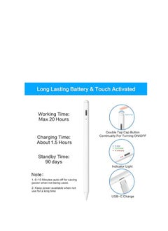 Generic Stylus Pen for Apple iPad Pencil - Pen for iPad 10th 9th 8th 7th 6th Gen Palm Rejection for Apple Pencil 2nd Generation Compatible 2018-2022 iPad Mini 6th 5th Air 5th 4th 3rd iPad Pro 11-12.9 Inch  - Image 3