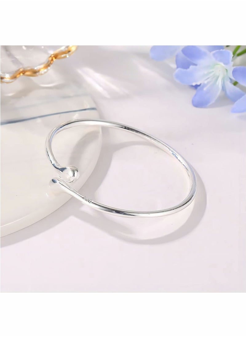 Excefore - Jewelry Set for Women, 925 Silver Chain Necklace Bracelet Earrings Ring, Sterling Silver Hi-shiny Tear Drop Design Pendant Jewelry - Image 1