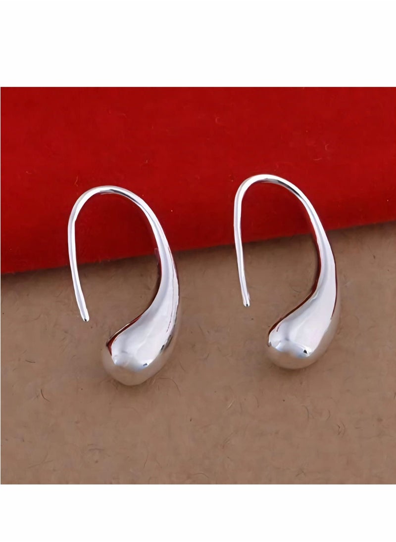 Excefore - Jewelry Set for Women, 925 Silver Chain Necklace Bracelet Earrings Ring, Sterling Silver Hi-shiny Tear Drop Design Pendant Jewelry - Image 1