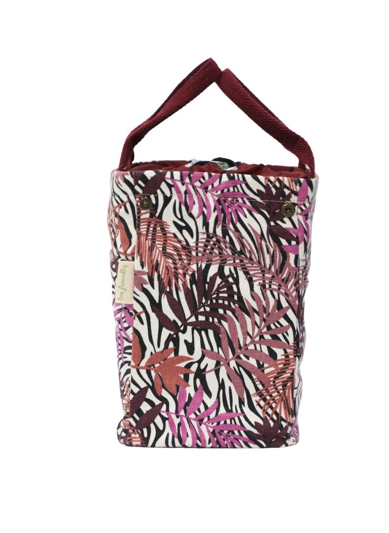 earthsave Earthsave Eco Insulated Lunch Bag for Office Men and Women Lunch Box Bag for Kids Canvas Tiffin Bags for School Drawstring Lunch Bag  - Image 3