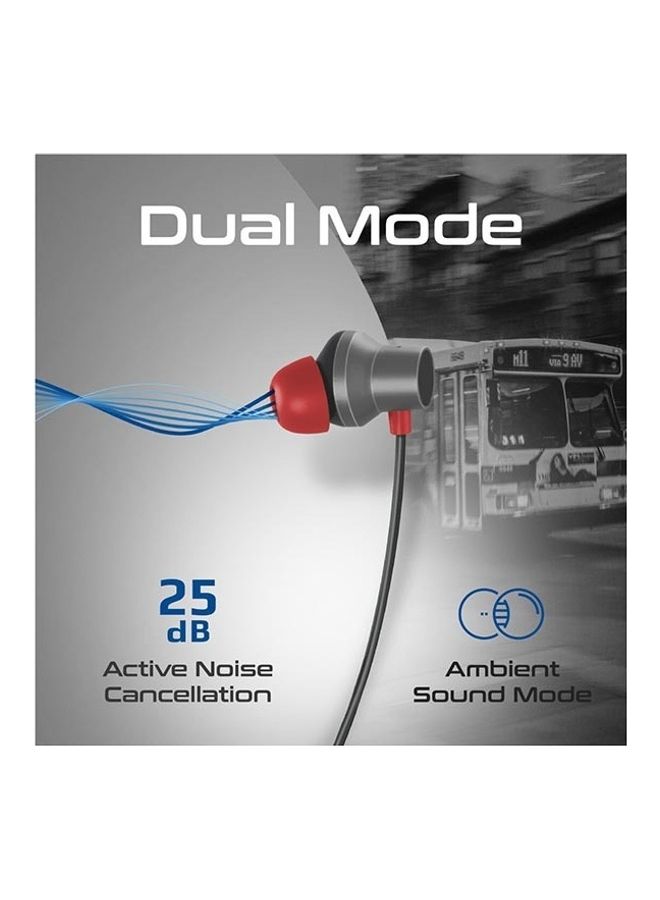 PROMATE Velcon Wireless Neckband with HD Active Noise Cancelling Bluetooth Earphones, Anti-Slip, Lightweight Design, IPX4 Sweat-Resistance, 25H Long Playtime for  iPhone 17/17 Pro Max, Samsung S26 Ultra - Black Black - Image 4