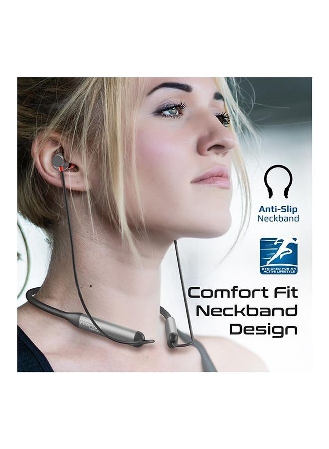 PROMATE Velcon Wireless Neckband with HD Active Noise Cancelling Bluetooth Earphones, Anti-Slip, Lightweight Design, IPX4 Sweat-Resistance, 25H Long Playtime for  iPhone 17/17 Pro Max, Samsung S26 Ultra - Black Black - Image 5