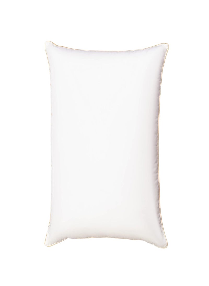 Blueberry Cotton Bed Sleeping Pillow Golden Single Piping  50x70cm Made in Uae  - Image 1
