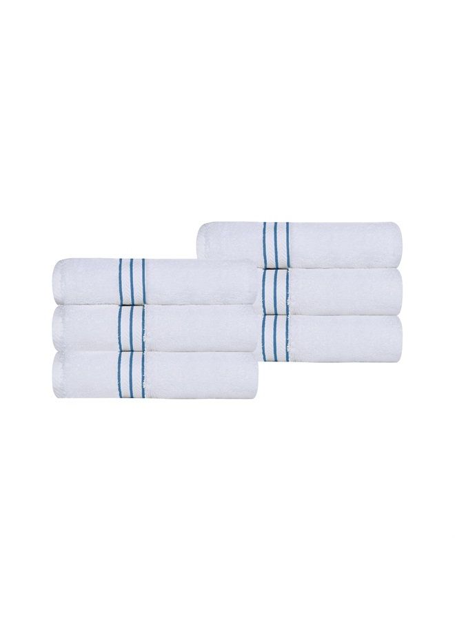 Superior Turkish Cotton Ultra-Plush 6-Piece Hand Towel Set, Small Towels for Home, Apartment, Airbnb, Kitchen, Bathroom Essentials, Absorbent Quick Drying, Bath Accessories, Soft Basics, Light Blue - Image 1