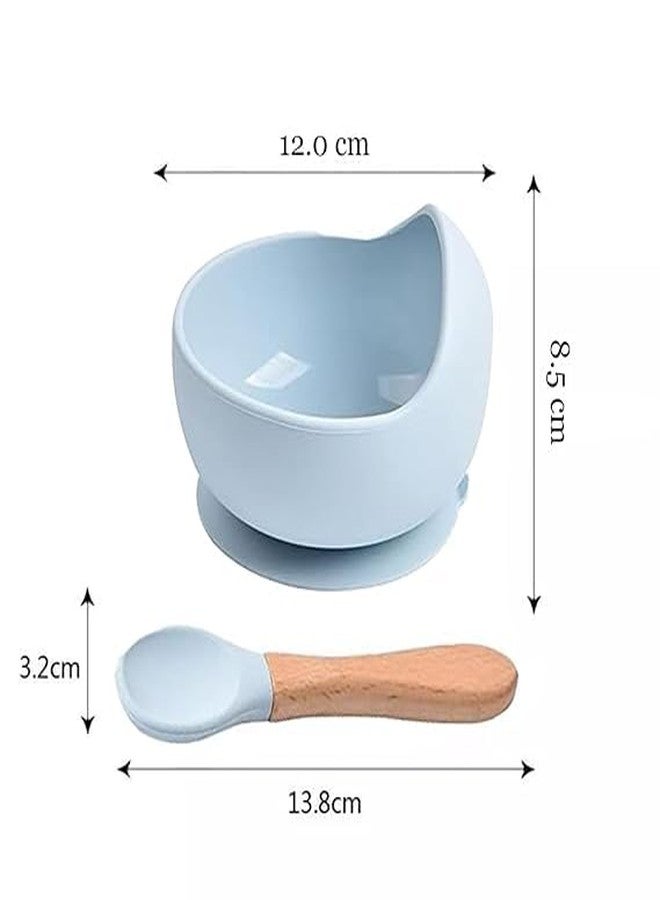 NAIDEV Baby Feeding Bowl - Silicone Baby Bowl with Non-Slip Grip-Locked Base - BPA-Free, Non-Slip, Eco-Friendly and Non-Toxic Baby Feeding Bowl for Toddlers and Infants (Sky Blue) - Image 2