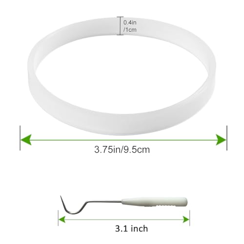 BEBEEPOO 3 Pack Rubber Gaskets Replacement，BEBEEPOO Rubber Gaskets 3.94 inch Sealing Gaskets White O-Ring Replacement Parts for Blender CT680 BL456-30 BL681A BL682,blender base and blade are 7 fins. - Image 3