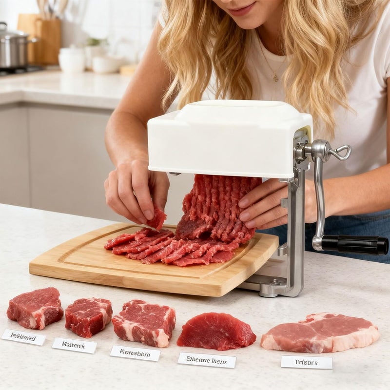 Manual Meat Tenderizer Tool Cast Iron Ergonomic Design Compact Handheld Cubing Machine for Beef Chicken Pork Kitchen Essential Handheld - Image 2